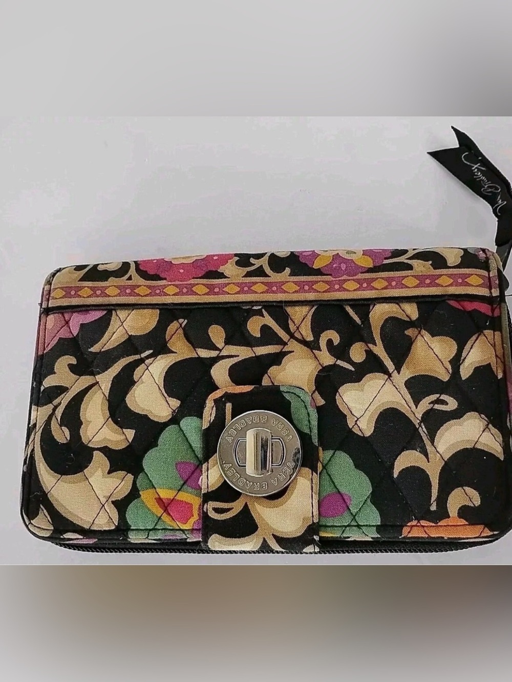Vera Bradley Turnlock Wallet Suzani Floral Print